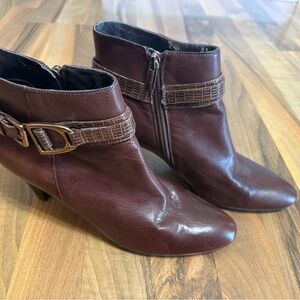 Brown Leather Ankle Boots